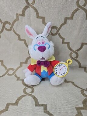 Alice In Wonderland White Rabbit Stopwatch 9" Plush Phunny Stuffed Animal Disney